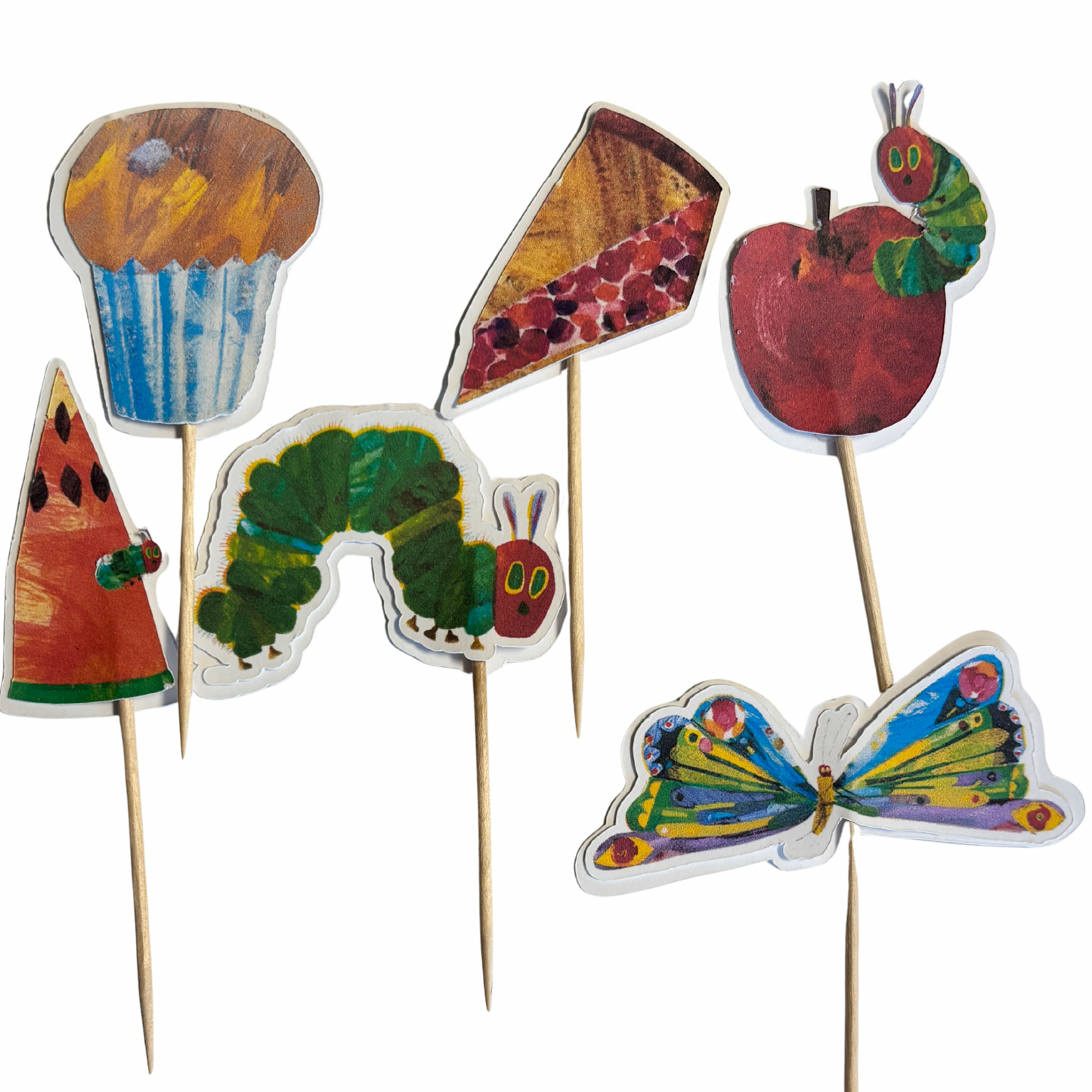 Hungry Caterpillar Cupcake Toppers